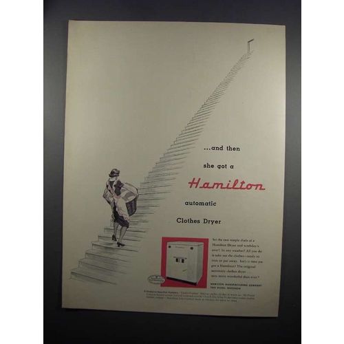 1951 Hamilton Clothes Dryer Ad - And Then She Got