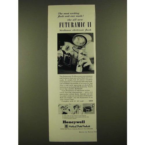 1960 Honeywell Futuramic II Strobonar Electronic Flash Ad