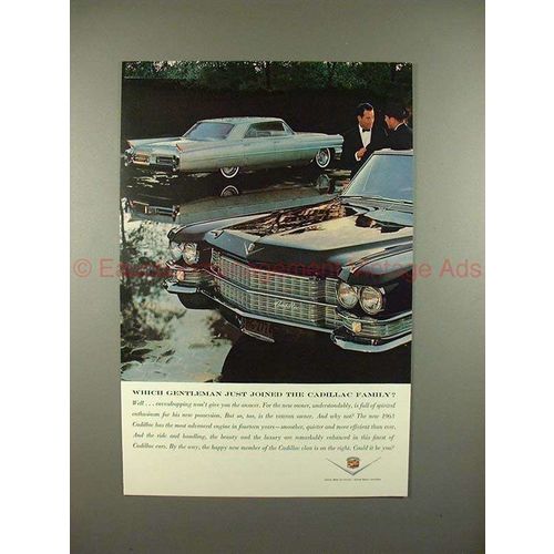 1963 Cadillac Car Ad, Which Gentleman Joined the Family