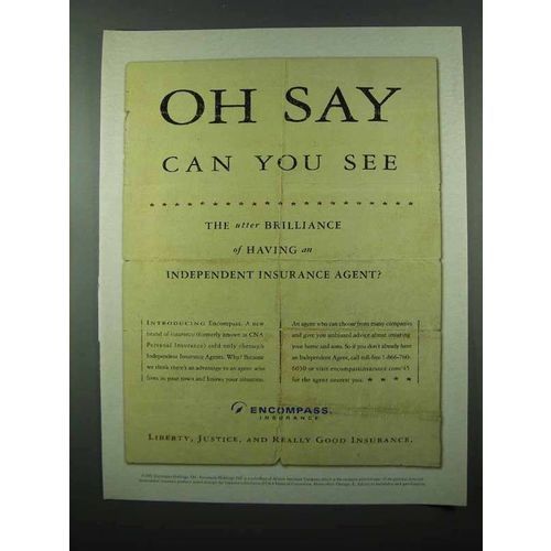 2001 Encompass Insurance Ad - Oh Say Can You See