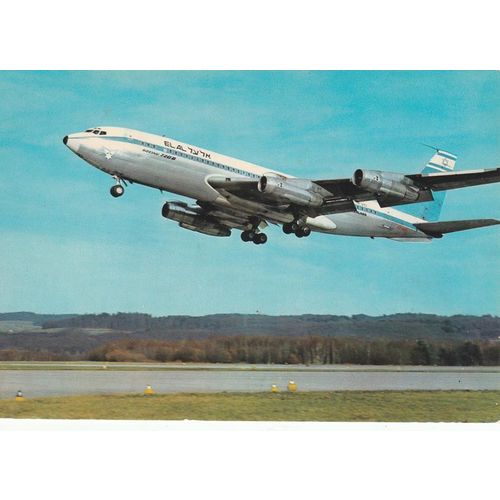 El Al Boeing 720B Civil Aviation Postcard (A25207)