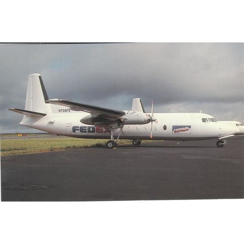 Federal Express Fedex Fokker F27 500 Civil Aviation Postcard (A19877)