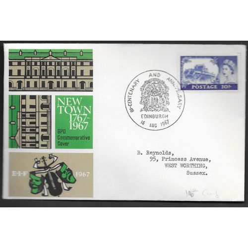 1967 ILLUSTRATED COVER '10/- CASTLES' (EDINBURGH PMK) (EBIDPACK4654)