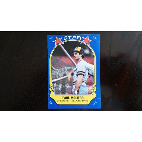 1981 Fleer Star Sticker Card # 082 Paul Molitor Ex (5) Milwaukee Brewers