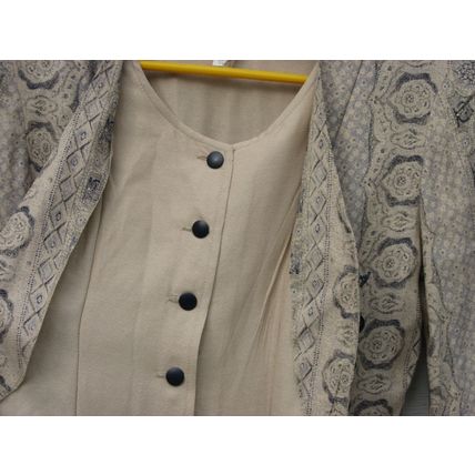 Womens TR Bentley Tunic Top 9 35 Chest Tan Blue Faux Double Front Shirt Blouse