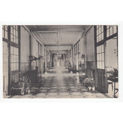 Entrance Hall Convent du Bon Sauveur Holyhead Postcard 1930 Anglesey