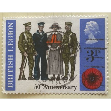 Great Britain QEII 1971 Anniversaries 3p Servicemen Nurse Used SG887 Sc654 stamp