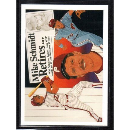 1990 Upper Deck Mike Schmidt Retires Card # 20