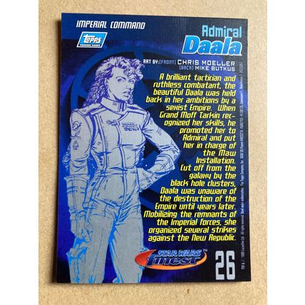 Star Wars Finest Base trading Card # 26 Admiral Daala (A) 1996 Topps