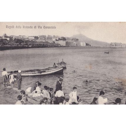 Fishing Rowing Boats at Via Napoli Caracciolo Cartolina Italy Postcard