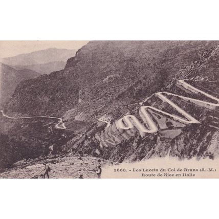 Les Lucets Du Col De Brans Route De Nice En Italie Old Postcard