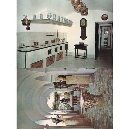 Ana Capri Saint Michael Loggia Of Sculptures Kitchen Clock 2x Postcard s