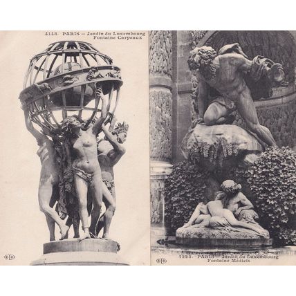 La Fontaine Medicis Paris Jardin Du Luxembourg 2x Postcard