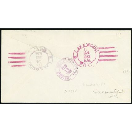 Arrow Through Heart in Red Fancy Cancel Registered Cover - Stuart Katz