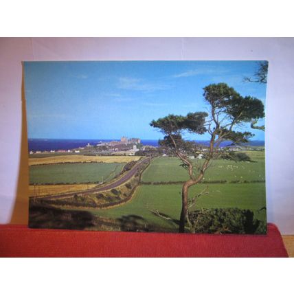 BAMBURGH VILLAGE & CASTLE, NORTHUMBERLAND unused postcard =