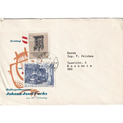 Austria 1964 Graz-Mannheim Germany Cover VGC