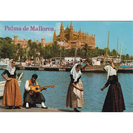 Palma de Mallorca Catedral y La Lonja Spain Postcard posted VGC