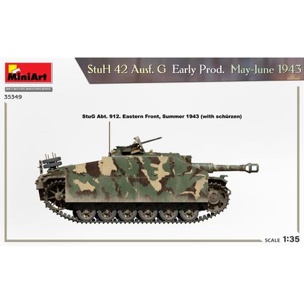 MiniArt 35349 StuH 42 Ausf. G Early Prod. May-June 1943 1:35 Scale Model Kit