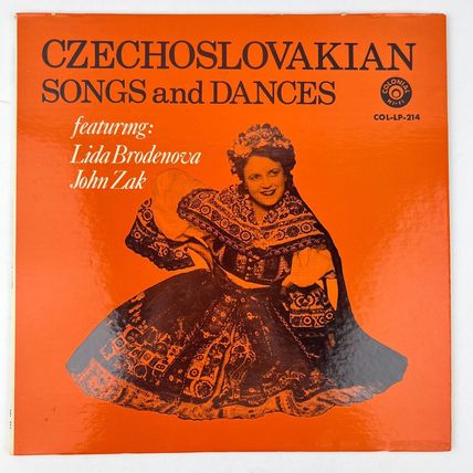 Lida Brodenova, John Zak – Songs And Dances From Czechoslovakia Vinyl LP LP-214