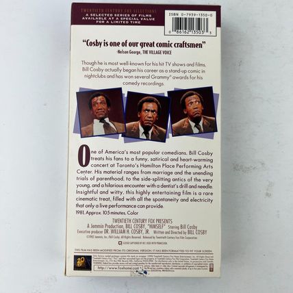 Bill Cosby, Himself VHS Video Tape Stand-up Comedy