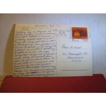 DANCING, NAZARE, PORTUGAL used postcard 1982 postmark =