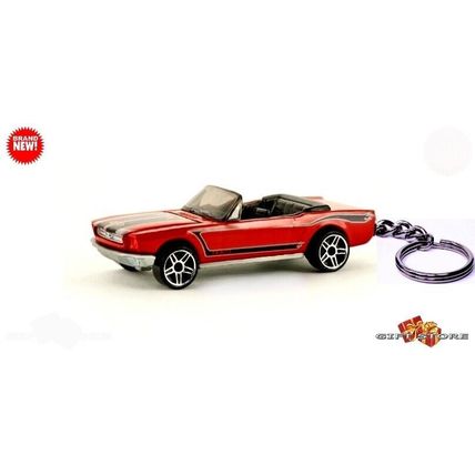 RARE CUSTOM KEYCHAIN 1964½/65/66 RED FORD MUSTANG CONVERTIBLE GREAT GIFT