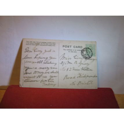 'ANNIE' , CHRISTMAS CARD used antique postcard 1910 pm =