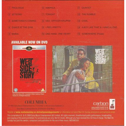 West Side Story (soundtrack) : Promo CD from the Mail on Sunday