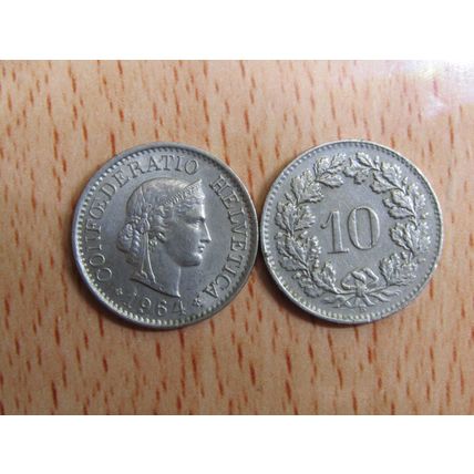Switzerland 1964 10 Rappen Coin