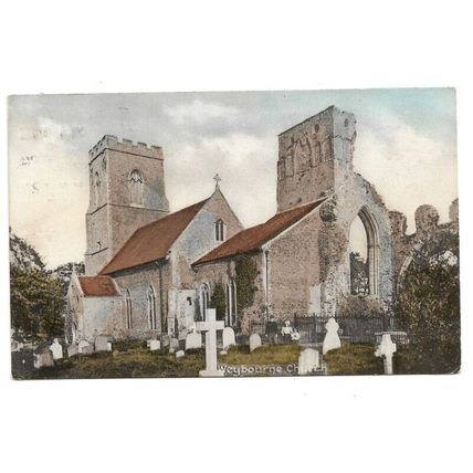 Weybourne Church, Norfolk, Postcard.