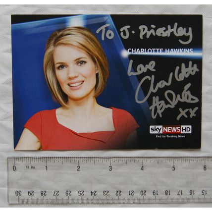 Signed Picture Charlotte Hawkins - Sky News