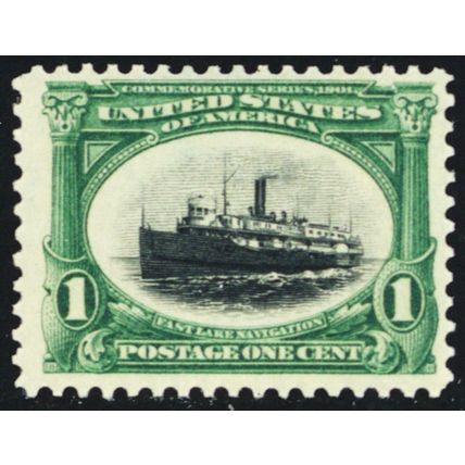 294, Mint VF NH 1¢ Ship - Post Office Fresh! - Stuart Katz