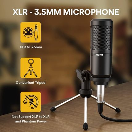 MAONO Podcast Equipment Bundle Audio Mixer All-In-One Podcast Production Studio
