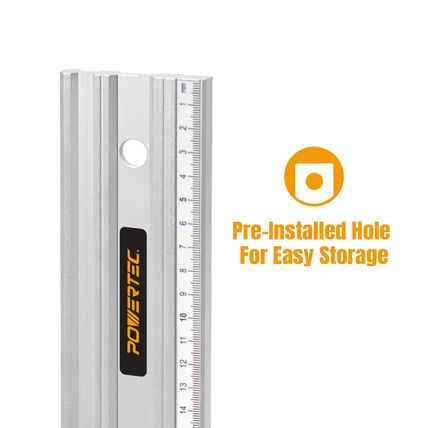 POWERTEC 50 Inch Machinist Aluminum Straight Edges, with .003'' Tolerance for Ch
