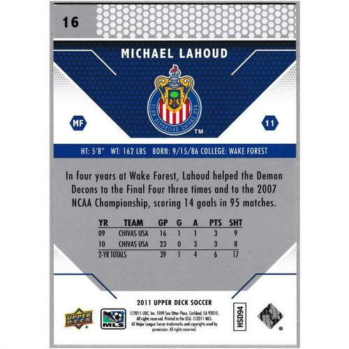 2011 Upper Deck - #16 - Michael Lahoud