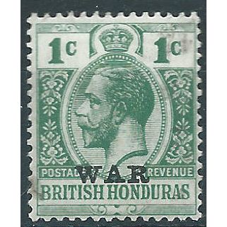 British Honduras 1917 SG116 1c Blue-Green WAR Mounted Mint .. ..