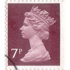 Great Britain 1975 7p Purple Brown 2PB Used SG X874 definitve posatge stamp