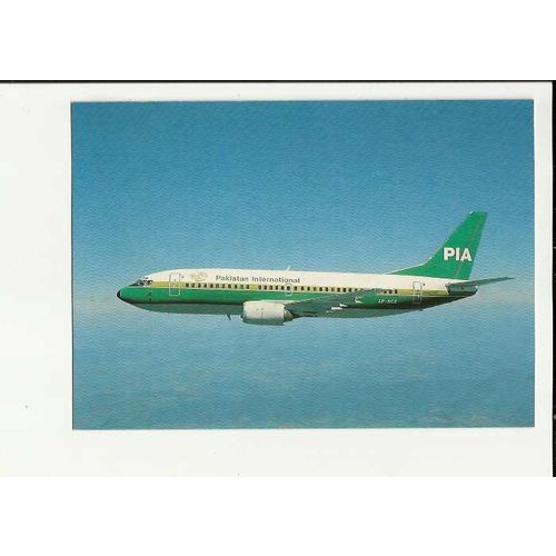 Aviation PAKISTAN INTERNATIONAL BOEING 737-340 Postcard by Moskal (108)
