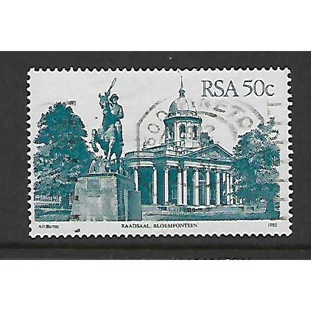 SOUTH AFRICA 1982 ARCHITECTURE SG 525 50c BLUE FINE USED#