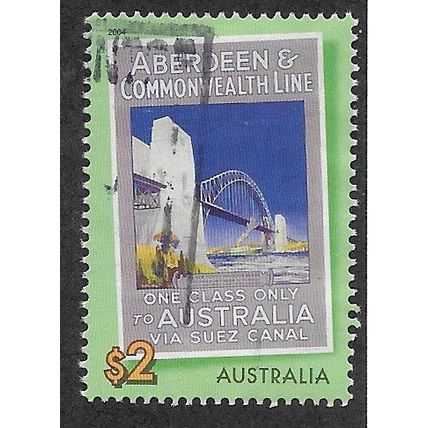 AUS 2004 $2.00 'BON VOYAGE OCEAN LINERS POSTER ART' FINE USED (EBID67-959)