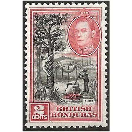 British Honduras 1938 SG151 2c Black & Scarlet Mounted Mint . .. .