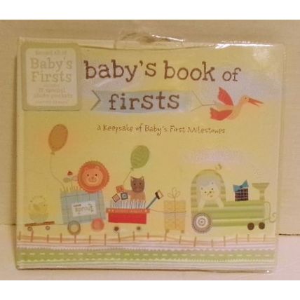 Baby's Book of Firsts Keepsake of Baby's First Milestones NEW