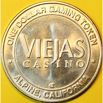 Viejas. $1 Casino Token. Alpine, CA. P93.