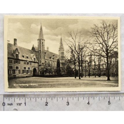 vintage postcard Middelburg - Abdij