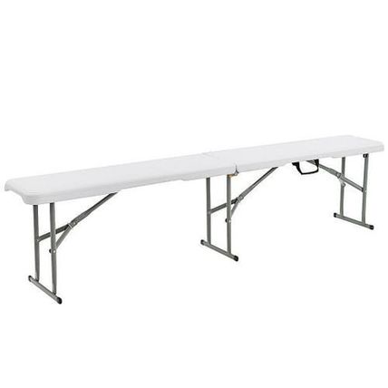 6 Feet Portable Picnic Folding Bench 550 lbs Limited with Carrying Handle - C...