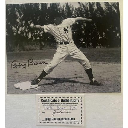 Bobby Brown Signed Autographed Glossy 8x10 Photo New York Yankees