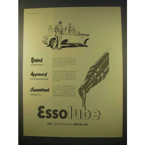 1954 Esso Essolube Motor Oil Ad - Approved