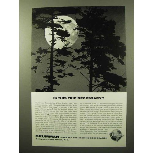 1964 Grumman Aircraft Ad - Is This Trip Necessary?