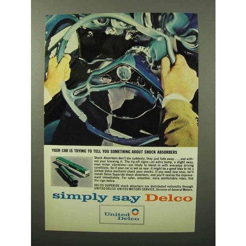1964 United Delco Shock Absorbers Ad - Trying to Tell Something