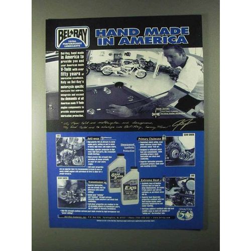 1999 Bel-Ray Gear Saver, EXS Motor Oil Ad - Jesse James - in America